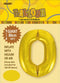 Giant Gold Number 0 86cm (34”) Foil Balloon